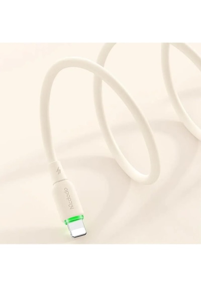 Mcdodo Ca-4760 36w Typec Apple Uyumlu iPhone Led Işıklı Data Şarj Kablo 1.2m - Beyaz