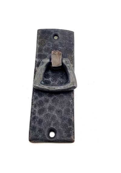 Zenvia Antika Tarz Dekoratif Pirinç Dik Dövme Mobilya Kulbu - 90x31 Mm, Oksit Znv2026 Diğer