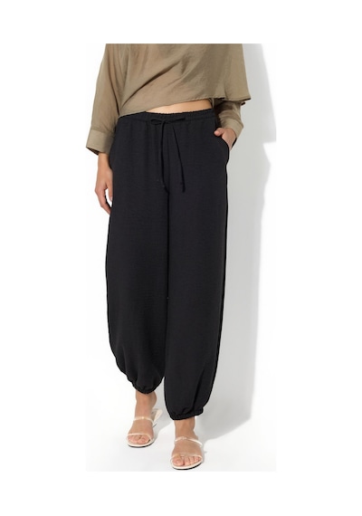Hiccup Busem Kadın Dokulu Polyester Jogger Pantolon Siyah