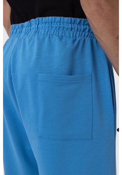 Paça Lastikli Basic Oversize Eşofman Takımı Mavi