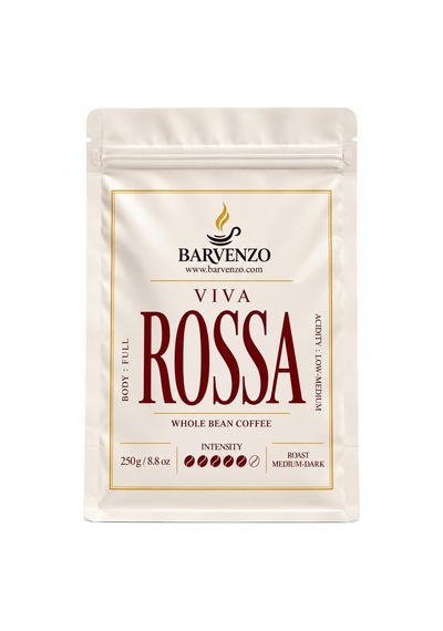 Barvenzo Viva Rossa Güçlü Aroma 250 G Çekirdek Kahve Espresso