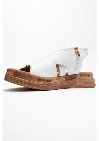Luvishoes Luvi Shoes Levıne Beyaz Hakiki Deri Tokalı Yandan Fermuarlı Kadın Sandalet Beyaz Luvishoes Luvi Shoes Levıne Beyaz Hakiki Deri Tokalı Yandan Fermuarlı Kadın Sandalet Beyaz