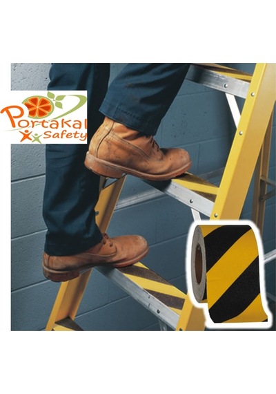 Portakal Safety Kaydırmaz Bant 10 Metre-Sarı Siyah (73129260)