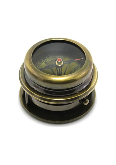 1 Adet Pirinç Pusula Navigasyon Aleti Metal Gövde Seyahat Ve Hobi İçin Compass Model 3548
