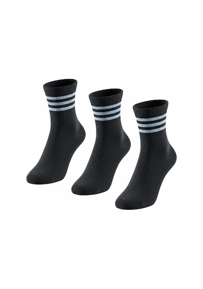 Plus Scorpion Unisex Tenis Çorabı 3 Lü Set Pamuklu, Nefes Alabilir, Günlük & Spor Kullanımına Uygun Siyah Çorap Siyah