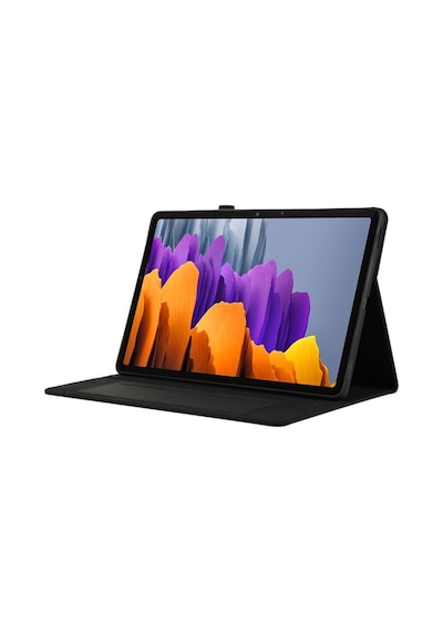 Samsung Galaxy Uyumlu Tab S9 Ultra Yatay Çevirme Tpu + Kumaş Pu Deri Tablet Kılıfı