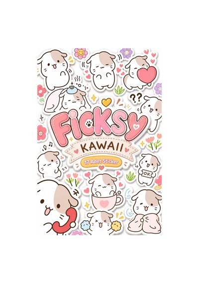 Kawaii Stili Sevimli Guinea Pig Sticker Seti - 17 Adet Gine Pig Etiket Çıkartma Diğer