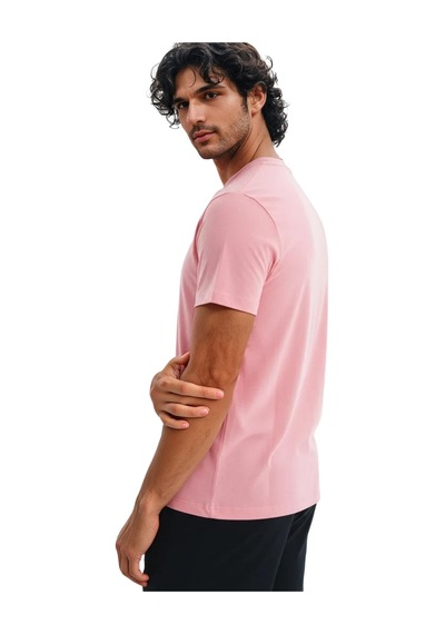 Arma Ar-ma Erkek Bisiklet Yaka Tişört Baskisiz Basic Örme Kumaş Regular Fit %100 Pamuk 30/1 Penye Süprem Y31344408202 Pembe-p11