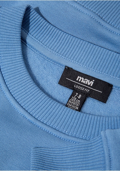 Mavi - Adventure Awaits Baskılı Mavi Sweatshirt 6s10146-70724 Mavi