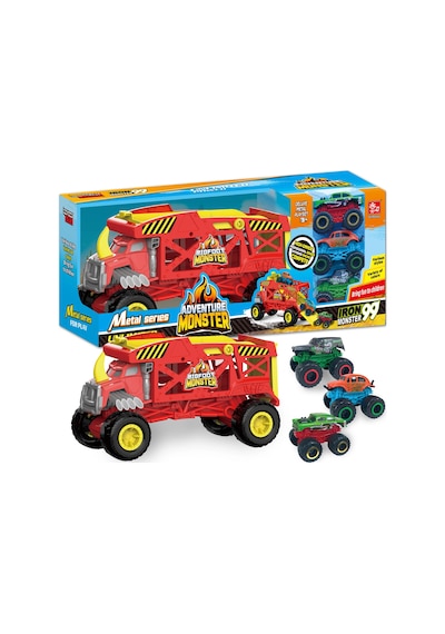 Toysan Sq80992-1 Taşıyıcı Araba Seti 3 Metal Arabalı
