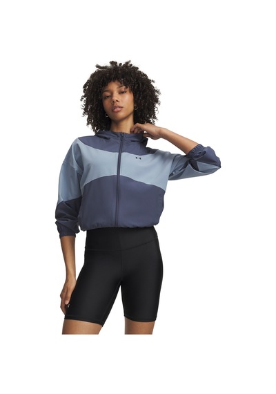 Under Armour Rival Woven Kadın Kapüşonlu Ceket Gri