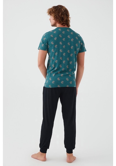 Arnetta 2504 Palm Tree Erkek Kısa Kol Pijama Takım 001