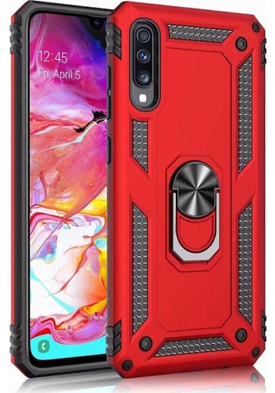 Samsung Uyumlu Galaxy A50 Yüzüklü Standli Vega Kilif Ekran Koruyucu 510433364