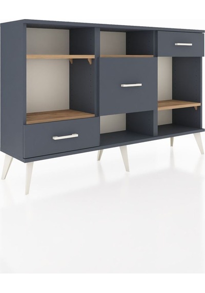 Arges Konsol 4 Raflı 3 Çekmeceli 132x30x83 Antrasit-çam/antrasit Çam/antrasit Arges Konsol 4 Raflı 3 Çekmeceli 132x30x83 Antrasit-çam/antrasit Çam/antrasit