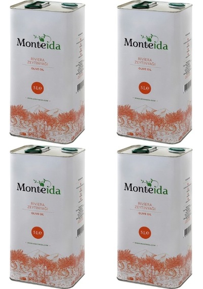Monteida Riviera Zeytinyağı Teneke 4 x 5 L
