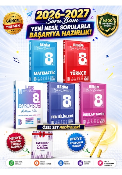 Benim Hocam 8. Sınıf Soru Bankası Seti