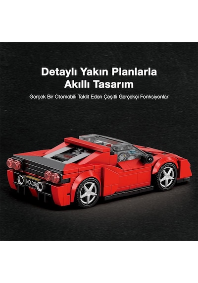 Reobrix Technic 828 Ferrari J50 Spor Araba Yaratıcı Yapı Blok Seti Building Blocks - 298 Parça