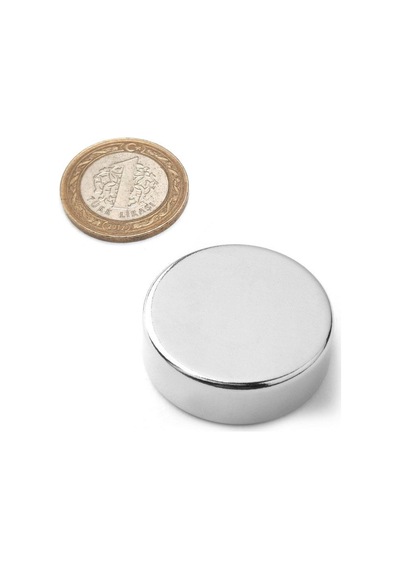 Ø30x10 mm Çok Güçlü Yuvarlak Neodyum Mıknatıs - 60 kg Taşıma Gücü