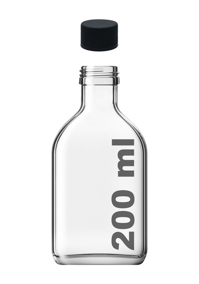 200 Ml Şeffaf Cold Brew Sızdırmaz Siyah Plastik Kapaklı 200 Cc Soğuk Kahve Yassı Boş Cam Şişe 1 Adet Diğer