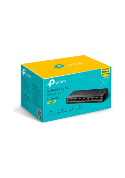 Tp-lınk Ls1008g, Green Tech, 8 Port Gigabit, Yönetilemez, Masaüstü Switch 64183656