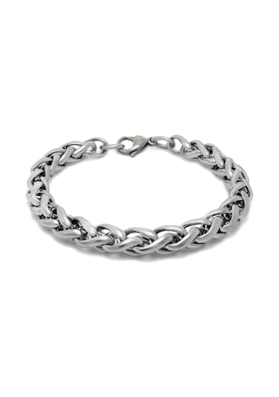 Chavin 8 Mm. 21 Cm. Gri Çelik Erkek Bileklik Dg36 Beyaz