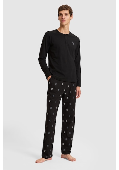 U.S. Polo Assn. Erkek Siyah Pijama Takımı 50333263-vr046