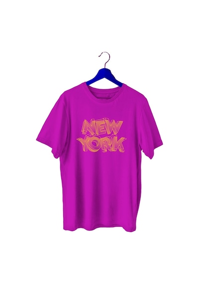 Bluu Newyorklite Sporcu T-Shirt Bisiklet Yaka (528819117) Fuşya