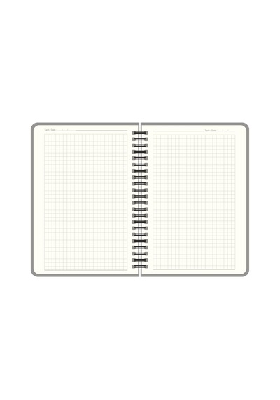Keskin Color 17x24 Kareli Spiralli Premier Defter - Gri Çok Renkli