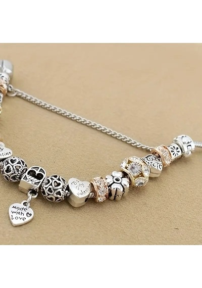 Worldshop My Valentine Charmlı Bileklik, Ahşap Kutu İçerisinde
