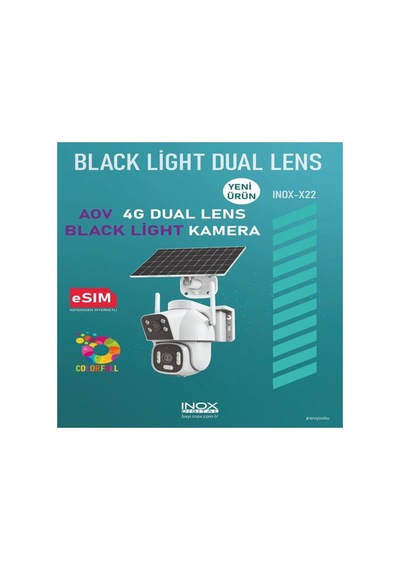-x22 4g Dual Lens Black Light Esim Solar Kamera