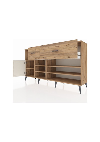 Hyperion Konsol 6 Raflı 2 Çekmeceli Tek Kapaklı 176x44x99 Çam-ay Çam-aytaşı/çam Hyperion Konsol 6 Raflı 2 Çekmeceli Tek Kapaklı 176x44x99 Çam-ay Çam-aytaşı/çam