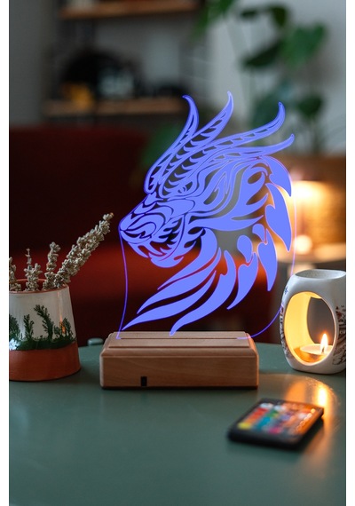 Özel Tasarım Fantastik Ejderha 3D Led Lamba