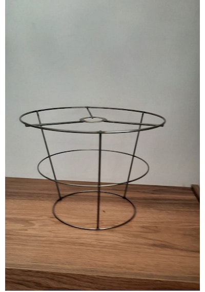 Abajur Ve Avize Teli 3 Katlı Metal Iskelet 30 25 20 Yükseklik : 21 Cm