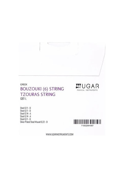 Ugar Gbt-l Yunan Buzuki Teli 6 Telli Silver Plated Steel