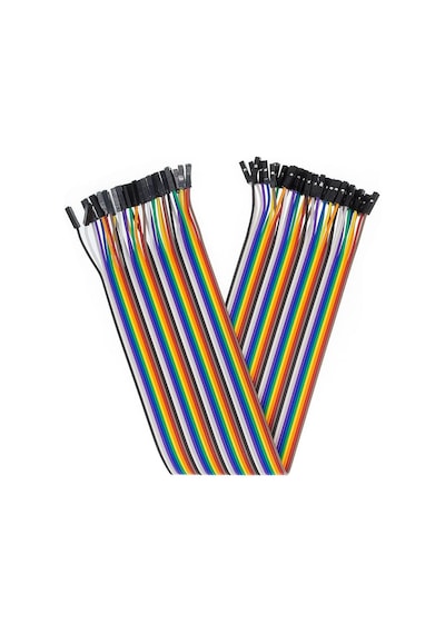 30cm 40 Pin Dişi Dişi Dupont Kablo Ayrılabilir 2.54mm 10 Renk Breadboard Atlama Kablosu Jumper Test