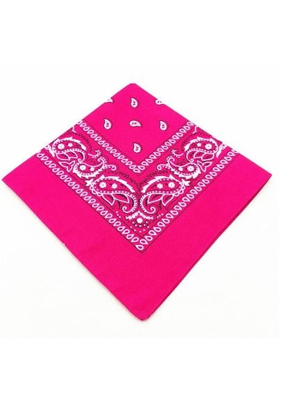 Melek Kare Bandana Fular Fuşya
