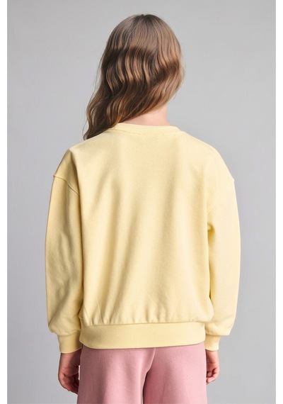 Defacto Relax Fıt Basic Sweatshırt Kız Çocuk E6842a826auyl487 Sarı-yl487