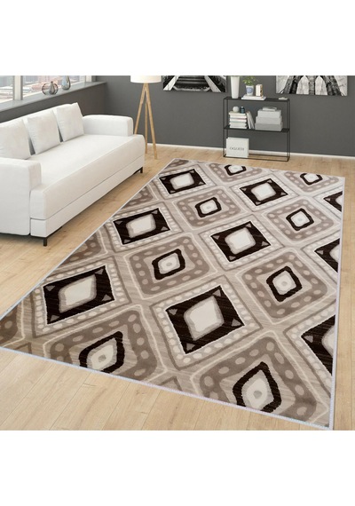 Rovigo Home Dijital Baskı Yıkanabilir Kaymaz Taban Salon Halısı  RVG1753 Çok Renkli