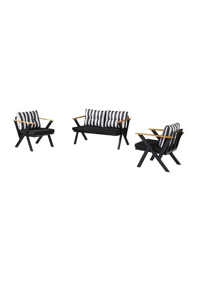 Usta Mekan N Design 2-1-1 Balkon Takımı, Bahçe Mobilyası, Çay Seti, Kafe Oturma Grubu, Teras Koltuk Takımı Siyah-çizgili Usta Mekan N Design 2-1-1 Balkon Takımı, Bahçe Mobilyası, Çay Seti, Kafe Oturma Grubu, Teras Koltuk Takımı Siyah-çizgili