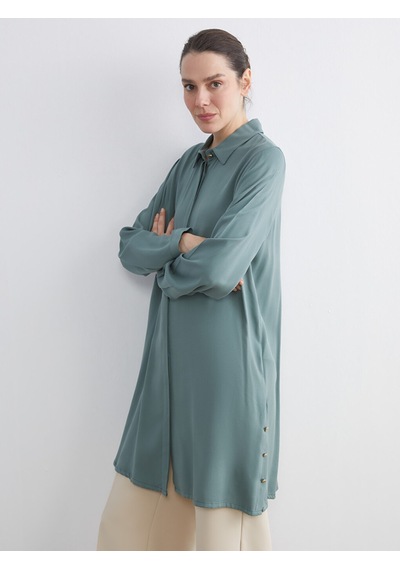Lcw Grace Yeşil Regular Fit Kadın Gömlek Tunik