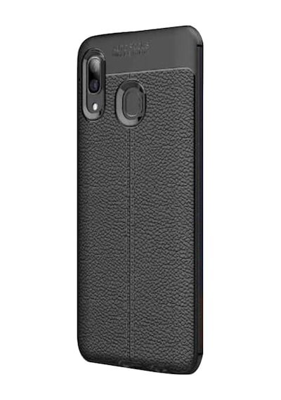 Samsung Uyumlu Galaxy A10S Kılıf Niss Silikon Deri Görünümlünano Glass