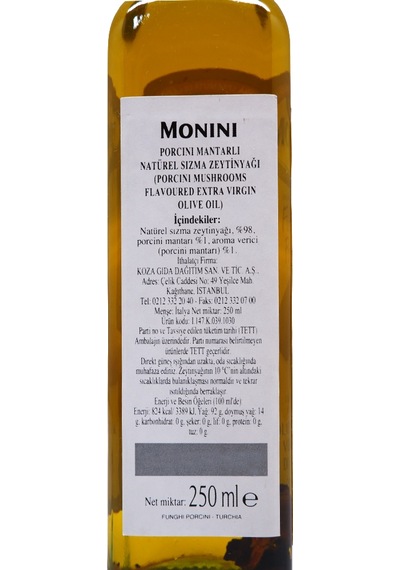 Monini Porcini Aromalı Sızma Zeytinyağı 250 Ml.
