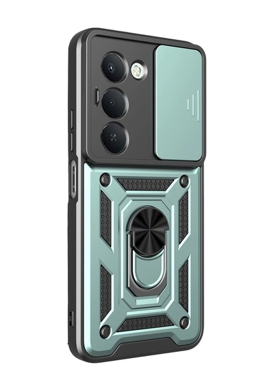Redmi 15 4g Pars Lens Yüzüklü Silikon - Yeşil İtdark52467