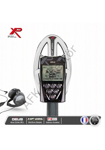 Xp Deus Rc Ana Üniteli 24x13 Cm Hf Başlıklı Fx03 Kablolu Kulaklıklı Metal Dedektörü