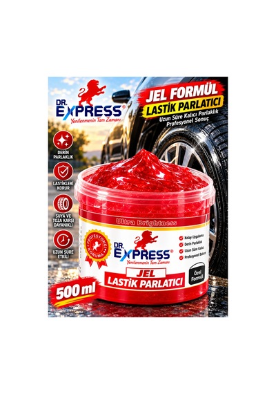 Premium Lastik Parlatıcı Jöle 500 Ml Parlak Görünüm Uzun Süre Etkili Yeniler Jel Parlatıcı Reçel Parlatıcı 500 Ml - 699211546