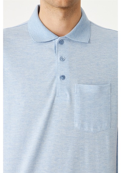 Açık Mavi Polo Yaka T-shirt A.mavi