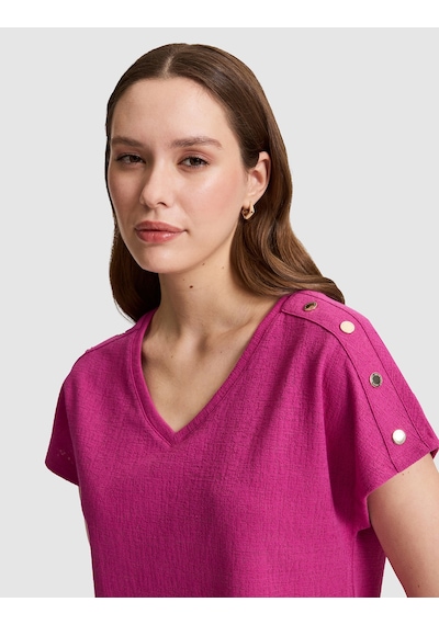 Pierre Cardin Kadın Fuşya Tişört 50323604-vr023