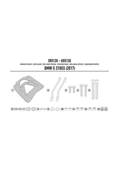 Bmw G310 Gs 17 26 Arka Çanta Taşıyıcısı Givi Sr5126 Siyah