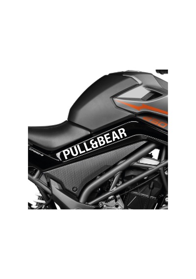 Cfmoto 250 Nk Pull&bear Orta Şase Tasarım Motosiklet Sticker Etiket Modeli Beyaz