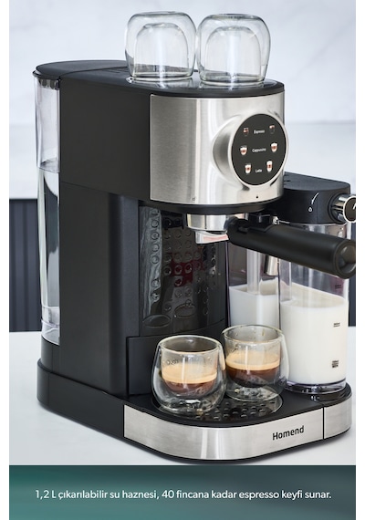 Homend Coffeebreak 5015H Süt Köpürtücülü Otomatik Espresso Makinesi